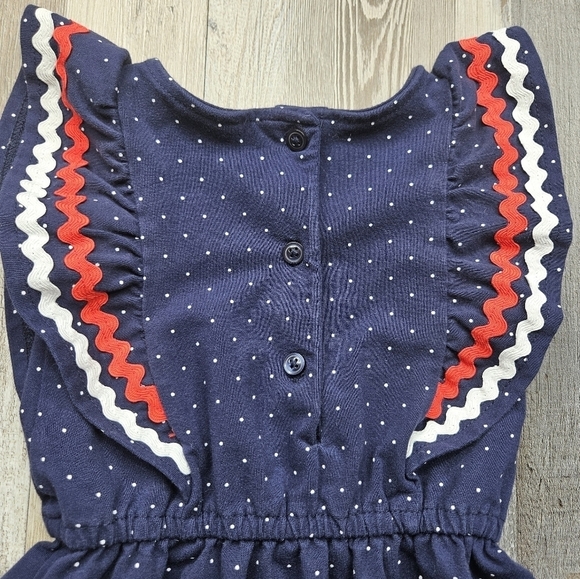 Janie and Jack Girls 6-12 months 2020 American Dress with diaper cover - Picture 5 of 8